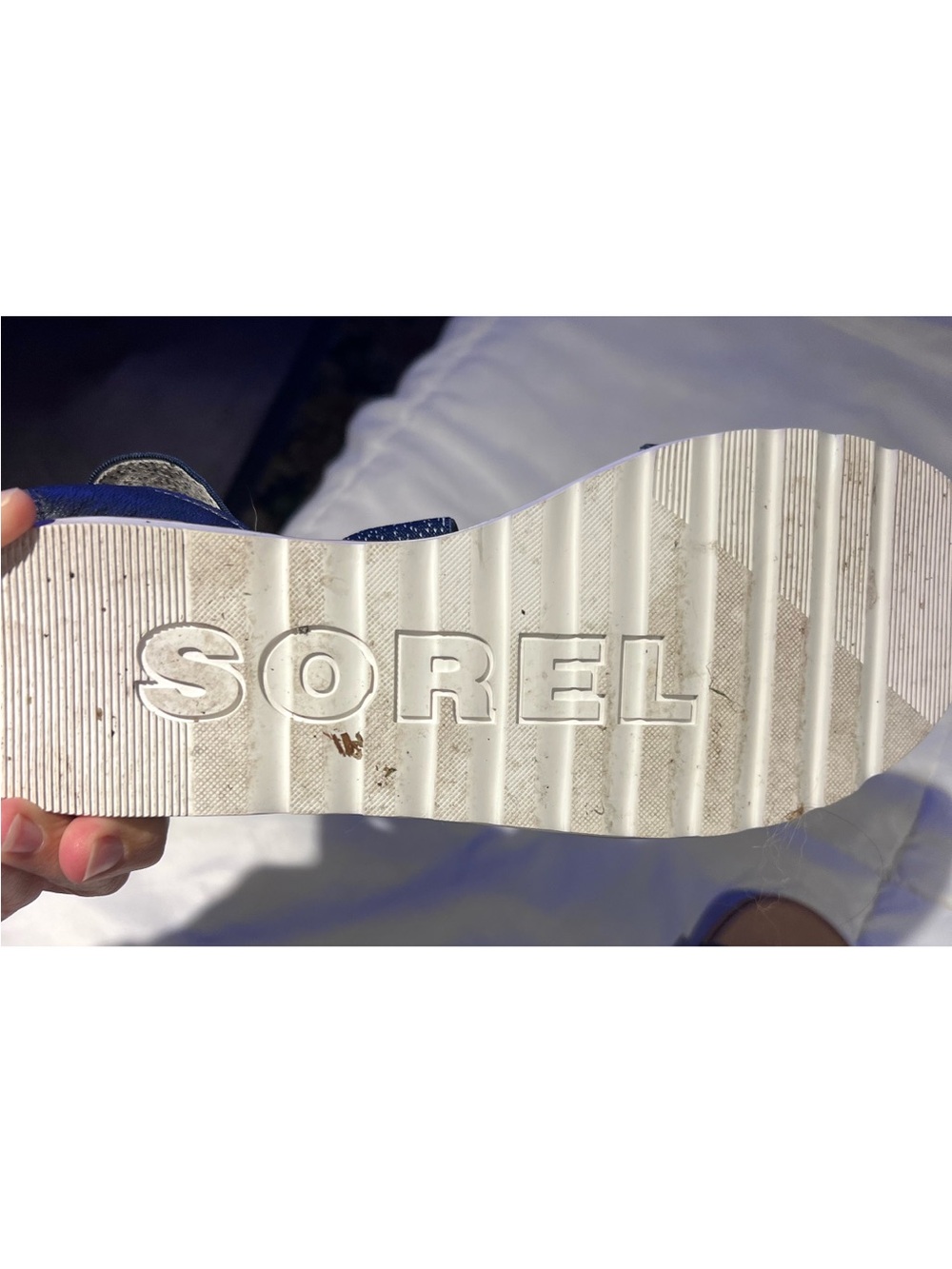Sorel Women’s Navy Strappy Elastic Comfort Sandals Size 8 - Picture 4 of 5